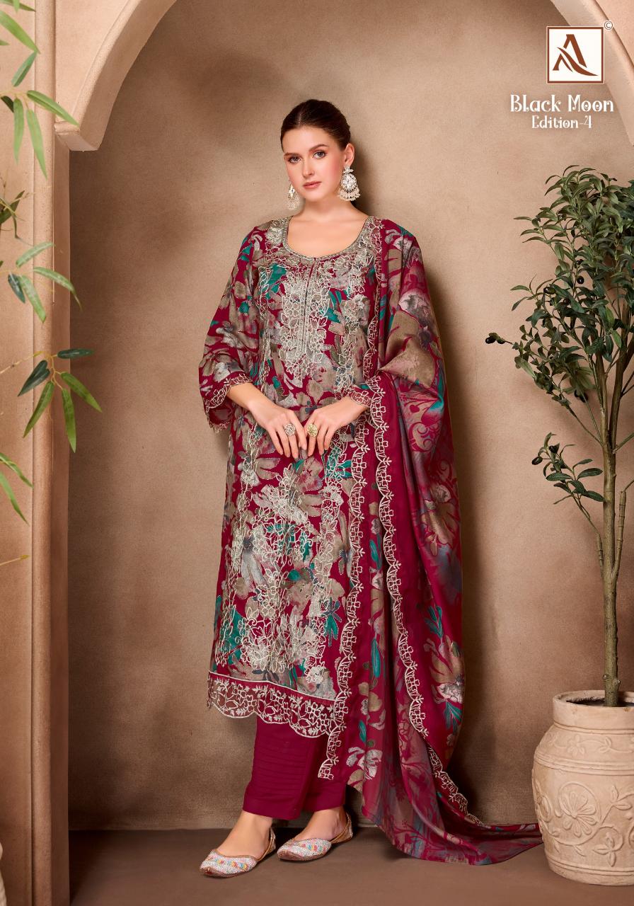 Alok Black Moon vol 4 catalog surat dress material wholesale shop
