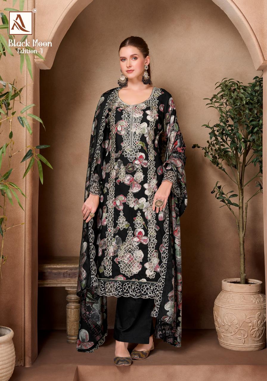Alok Black Moon vol 4 catalog surat dress material wholesale shop