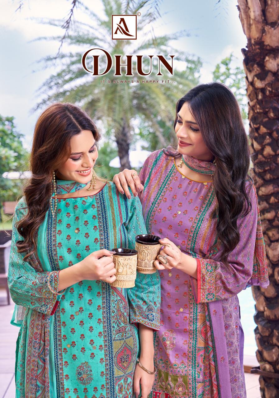 Alok Dhun catalog dress suit material surat