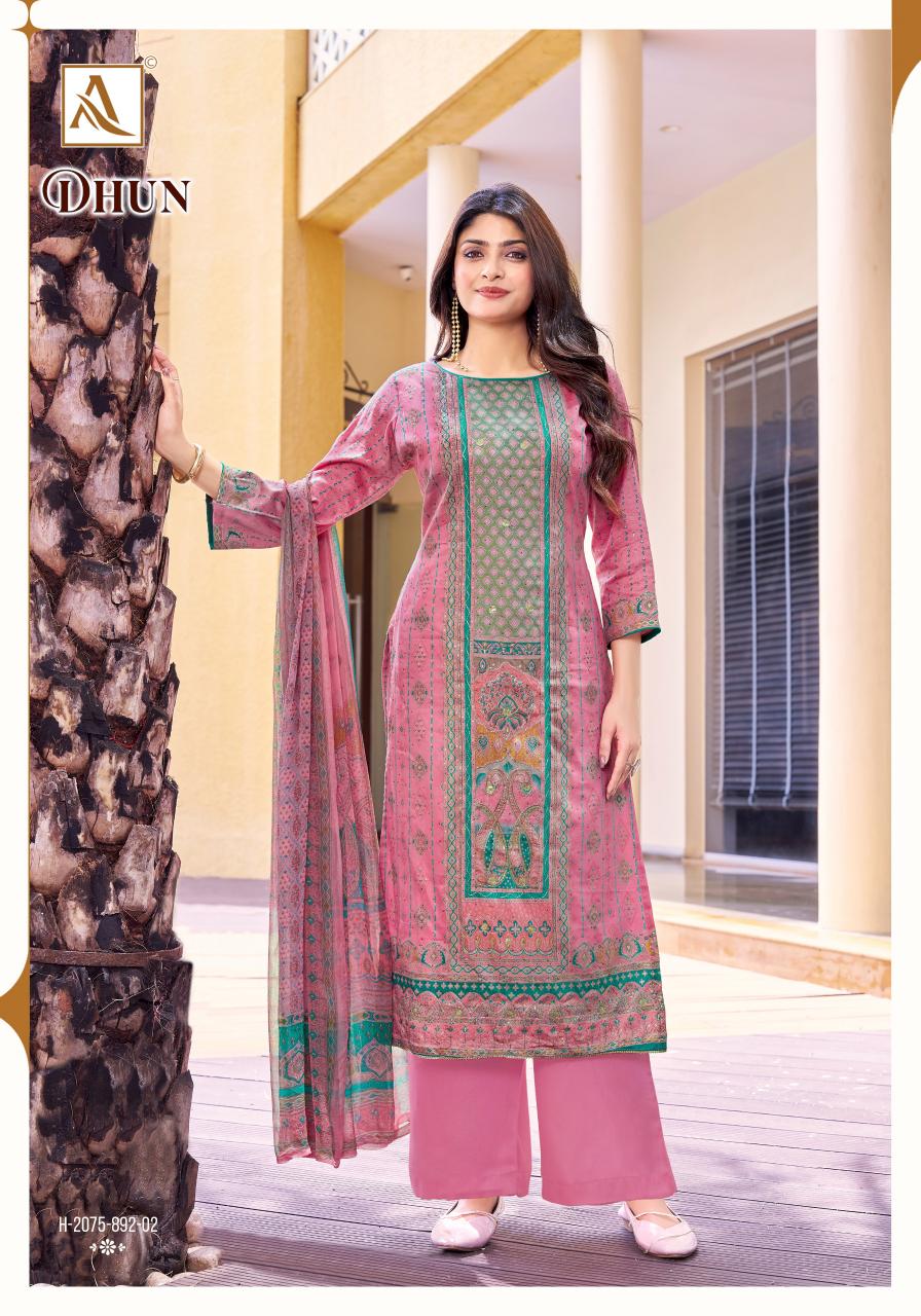 Alok Dhun catalog dress suit material surat