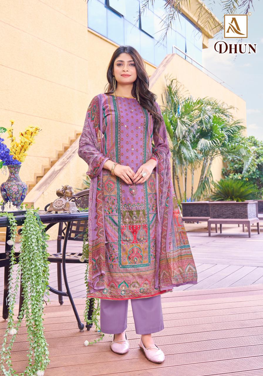 Alok Dhun catalog dress suit material surat
