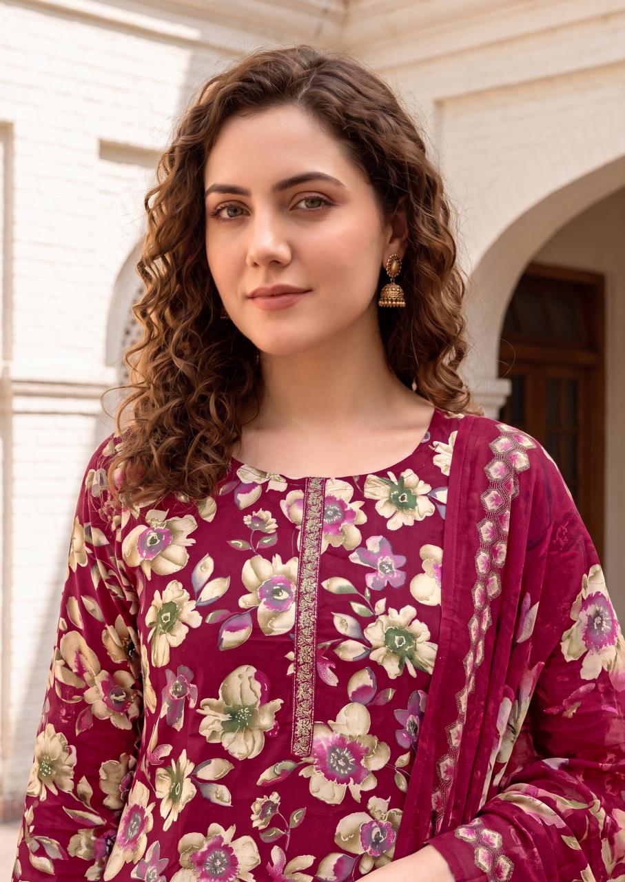 Alok Jisha catalog ladies dress material wholesalers in surat