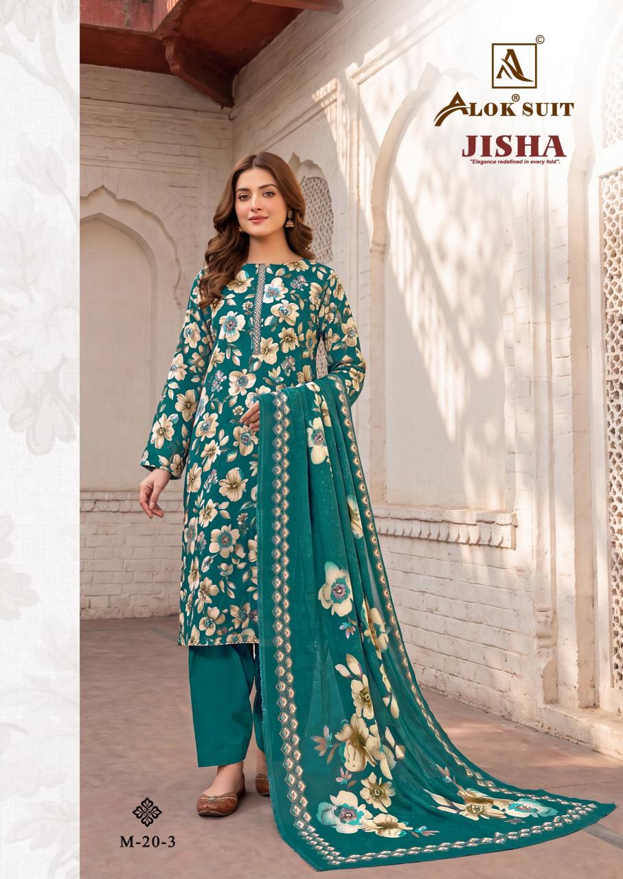 Alok Jisha catalog ladies dress material wholesalers in surat