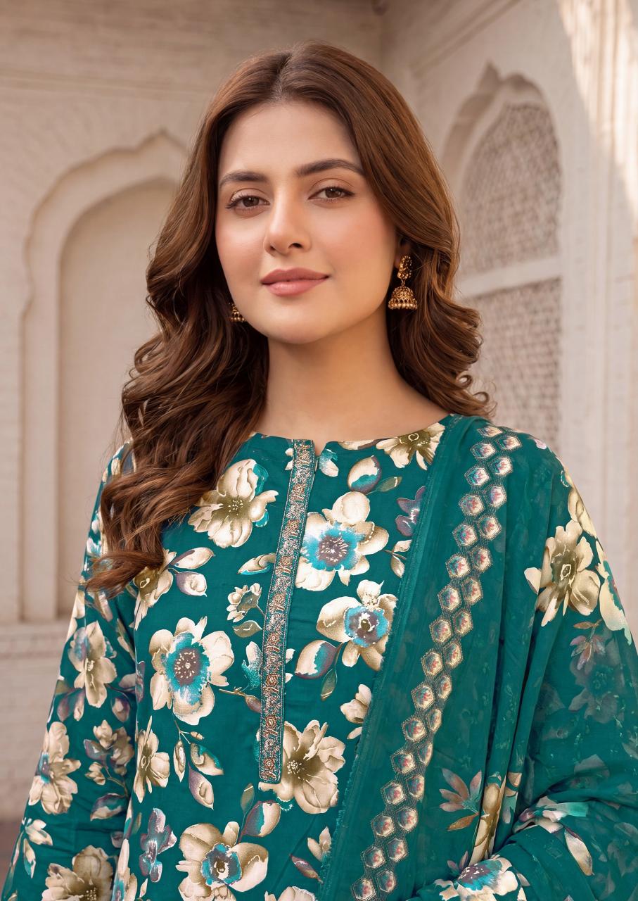 Alok Jisha catalog ladies dress material wholesalers in surat