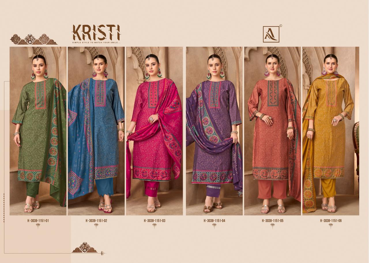 Alok Kristi catalog dress material online from surat 