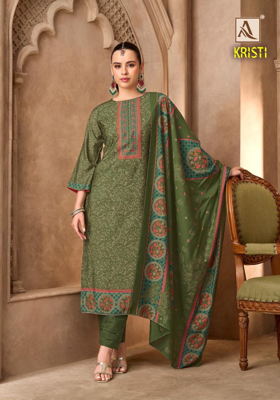 Alok Kristi catalog dress material online from surat 
