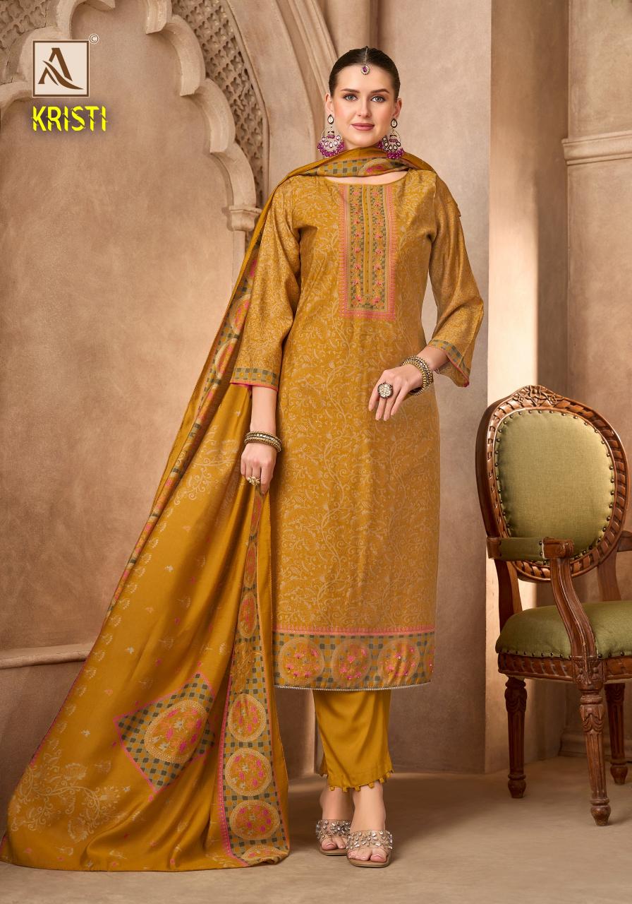 Alok Kristi catalog dress material online from surat 