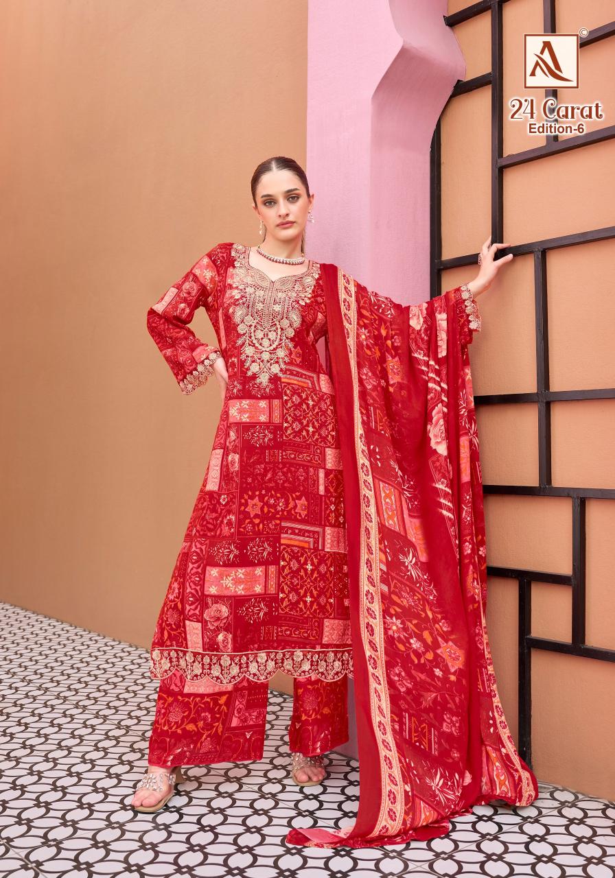 Alok Suits 24 Carat 6 catalog dress material wholesale market surat