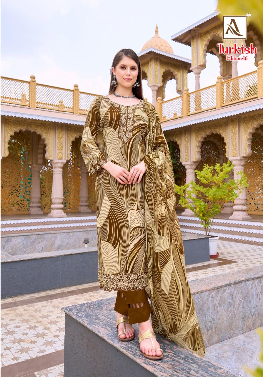 Alok Turkish vol 16 catalog dress materials in surat