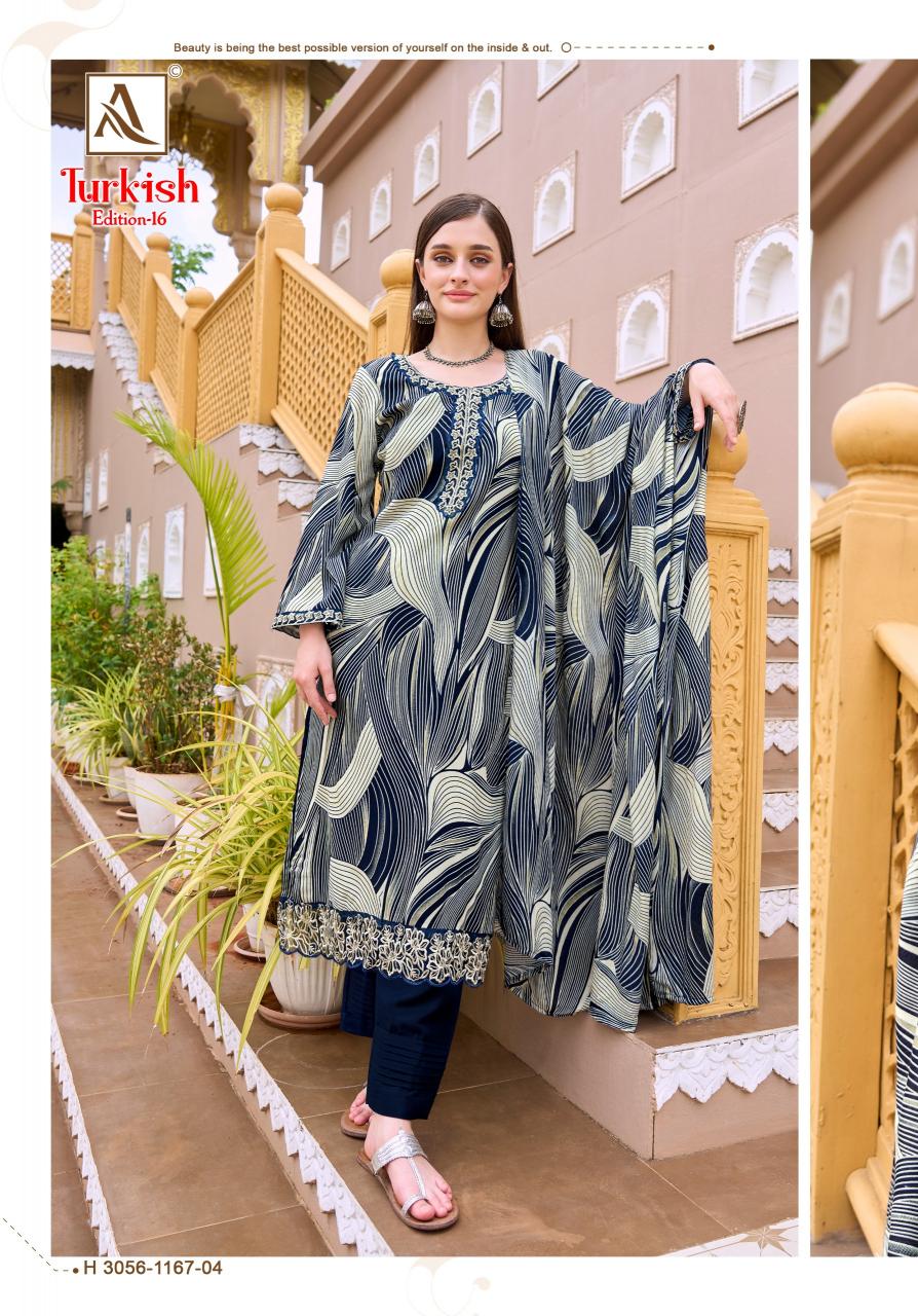 Alok Turkish vol 16 catalog dress materials in surat