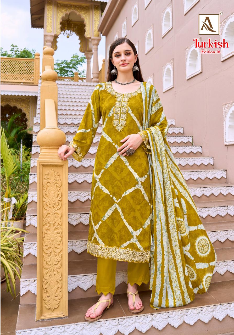 Alok Turkish vol 16 catalog dress materials in surat
