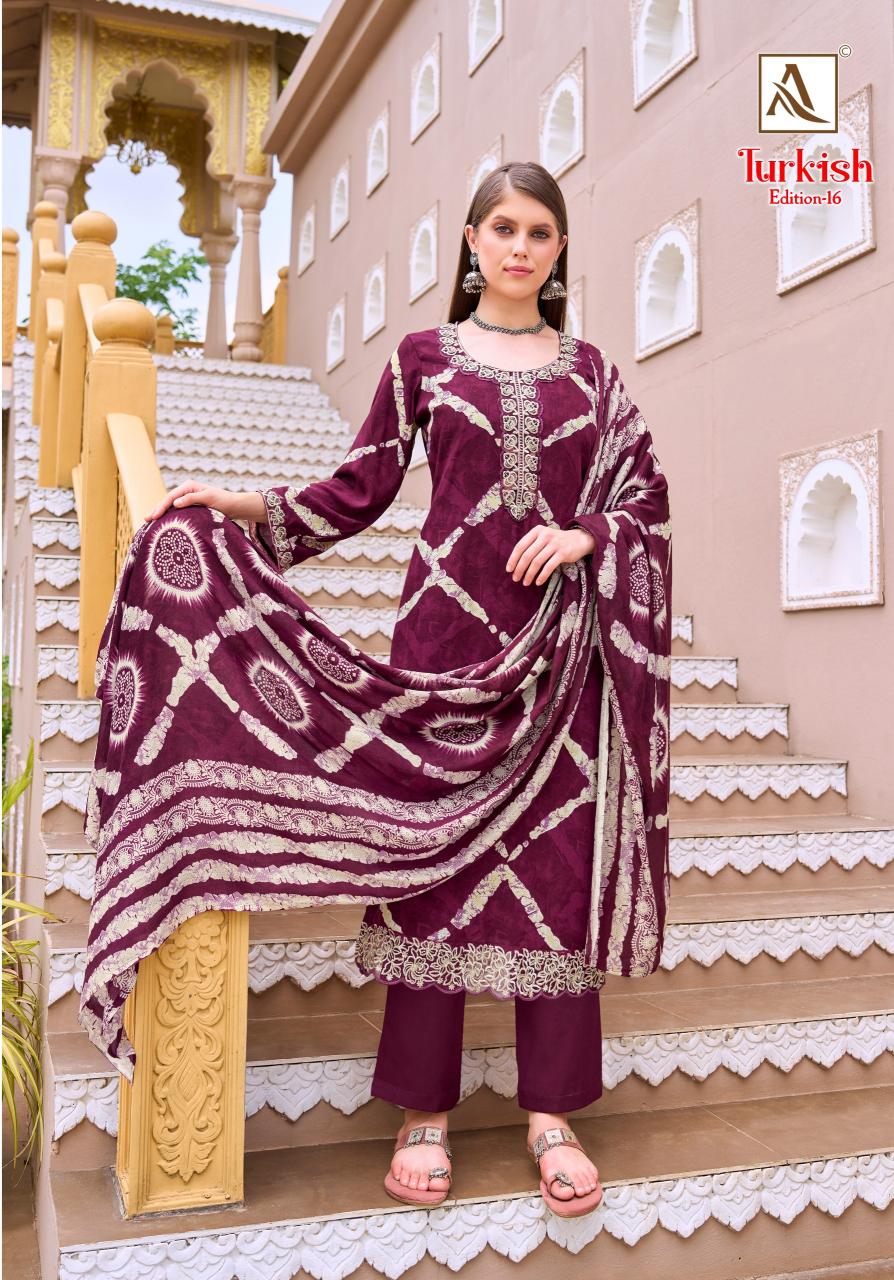 Alok Turkish vol 16 catalog dress materials in surat