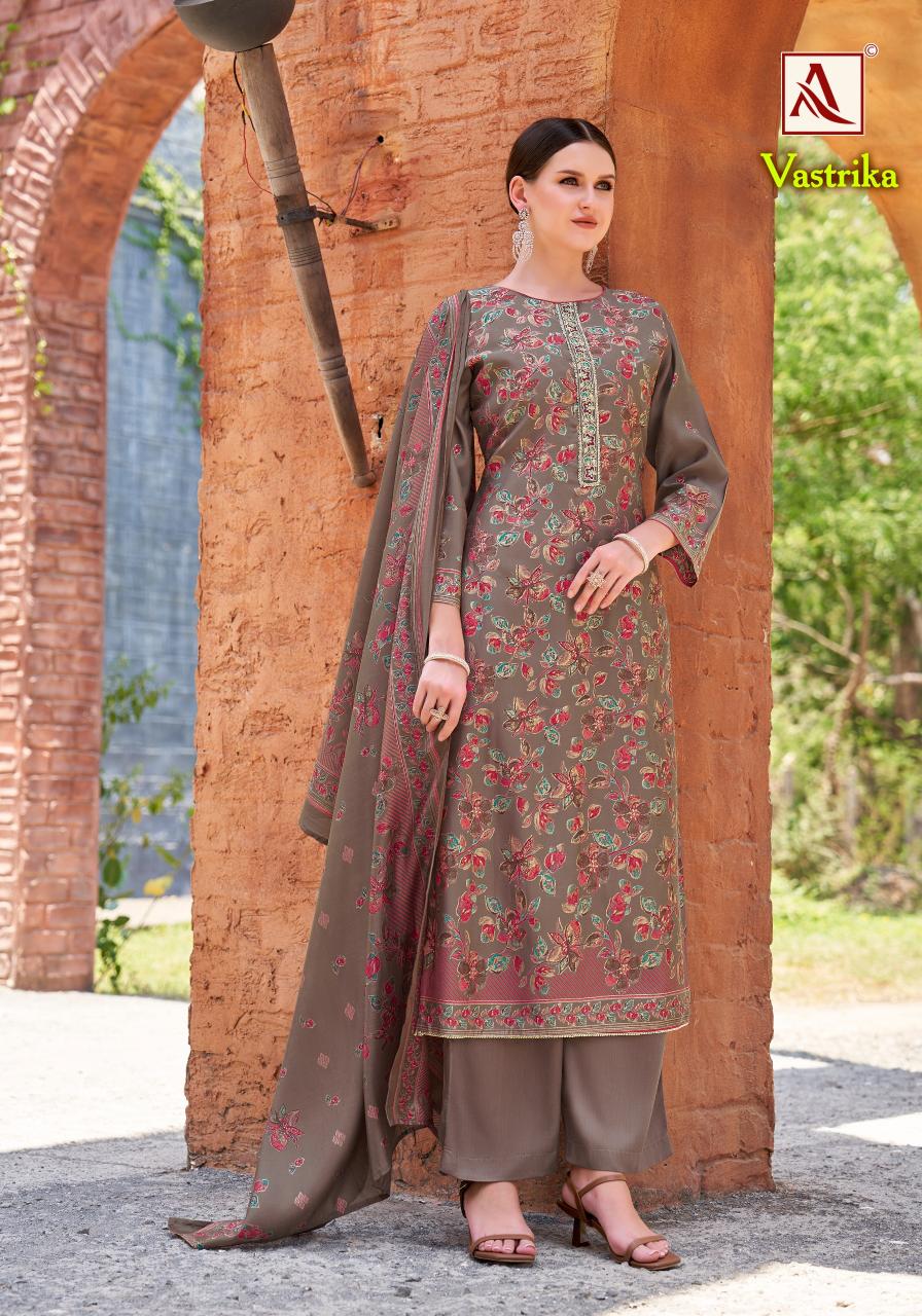 Alok Vastrika catalog famous dress material shop in surat