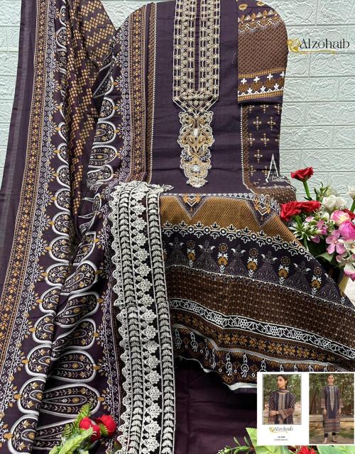 Alzohaib Az Zaynah Vol 2 catalog Chiffon Dupatta pakistani suits in surat