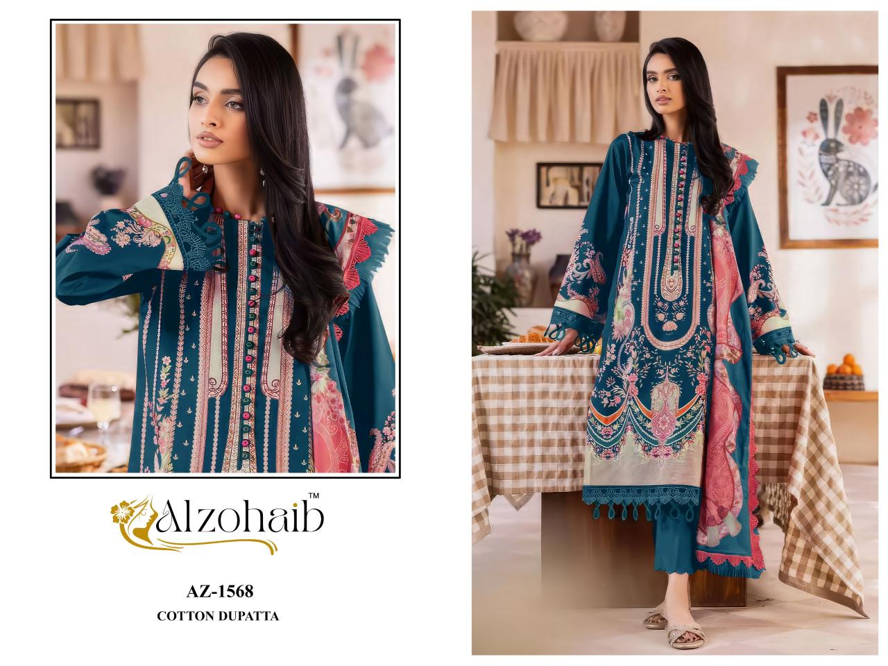 Alzohaib Az Zaynah Vol 2 catalog Chiffon Dupatta pakistani suits in surat