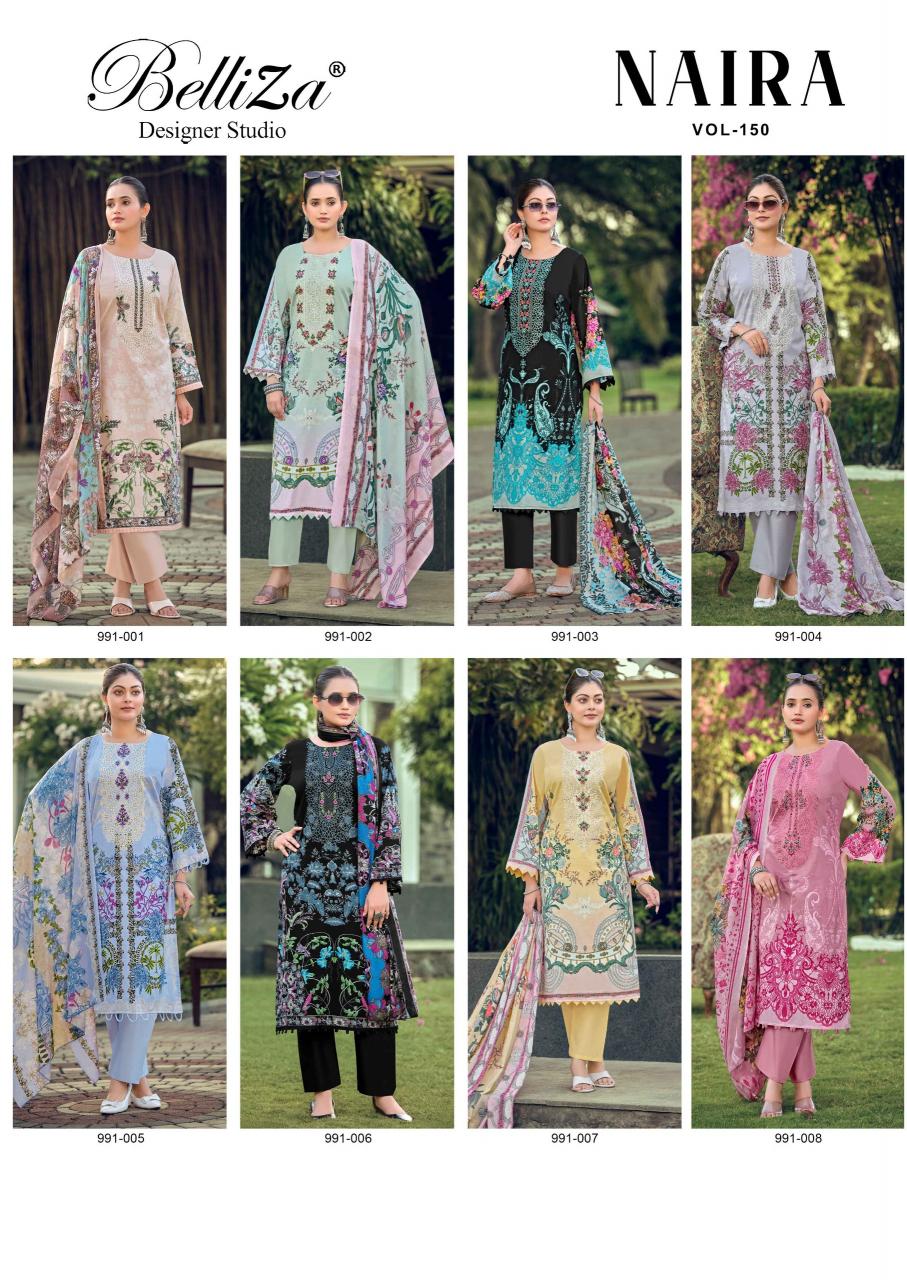 Belliza Naira Vol 150 catalog dress material with price in surat