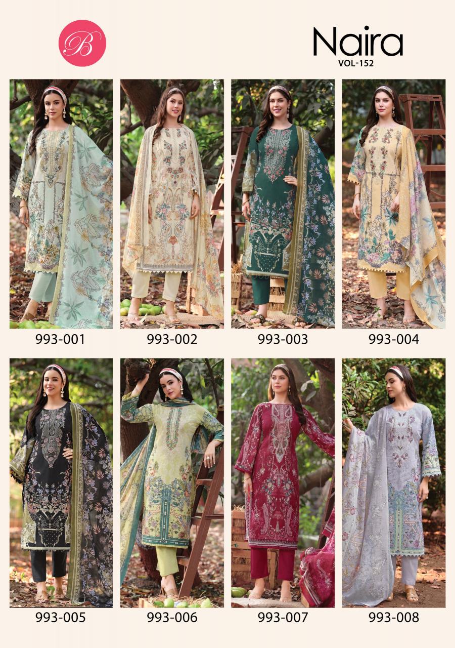 Belliza Naira Vol 152 catalog surat mumbai dress materials for sales