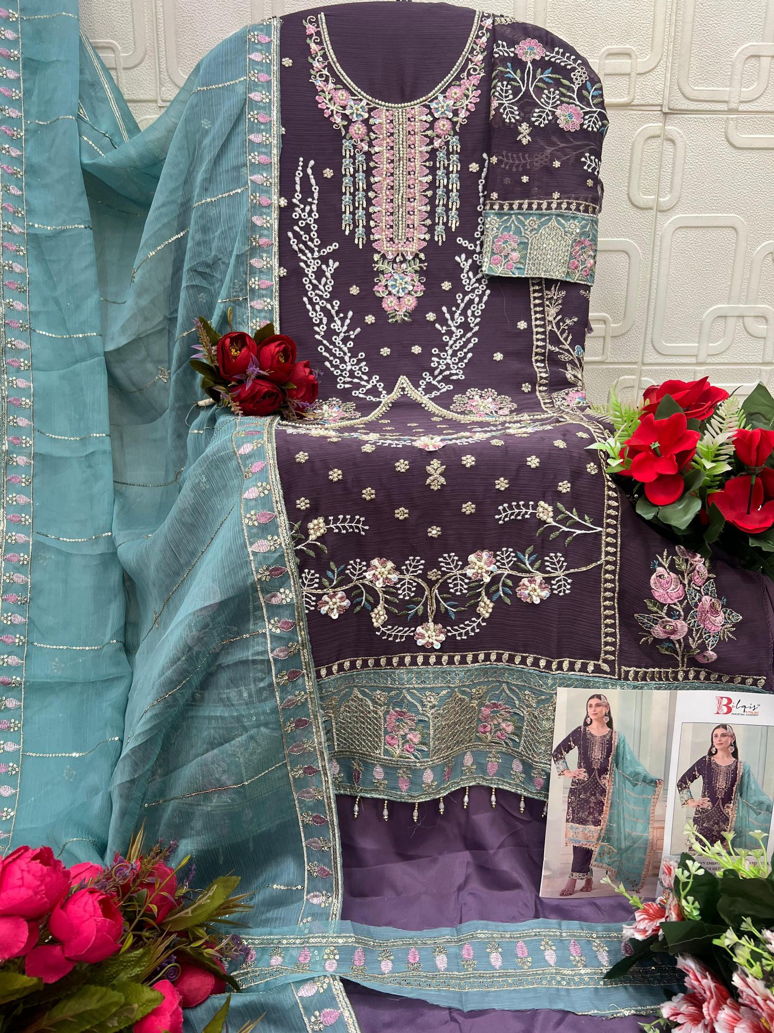 Bilqis B 239 E TO H catalog pakistani suits wholesale suppliers in delhi