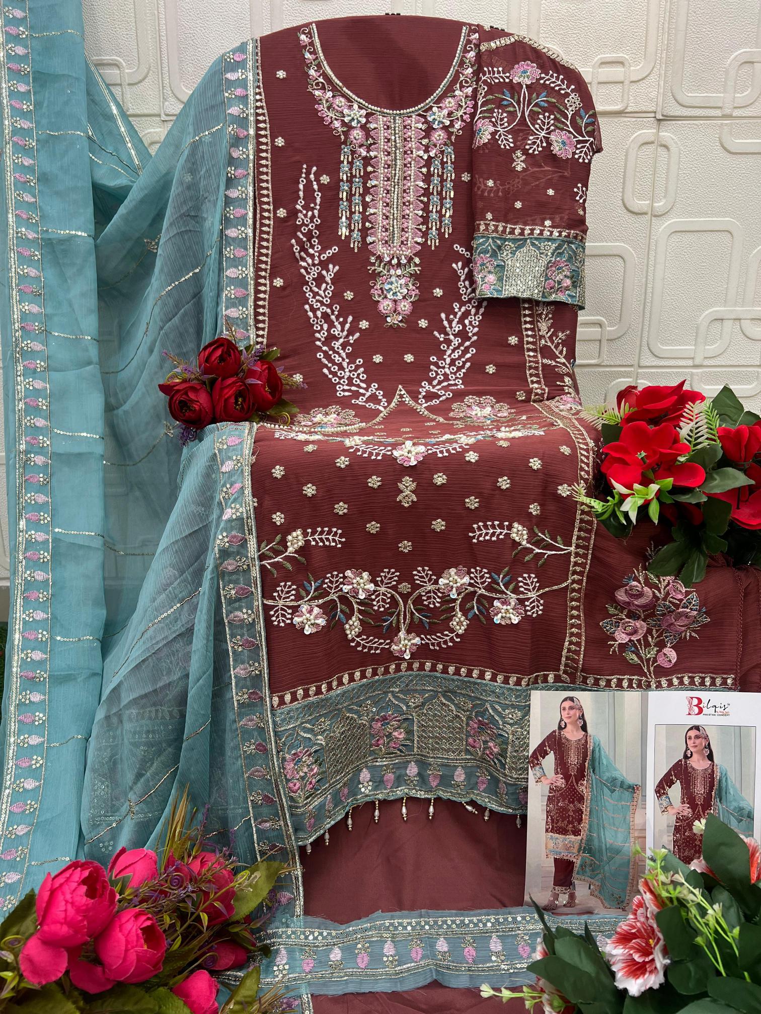 Bilqis B 239 E TO H catalog pakistani suits wholesale suppliers in delhi