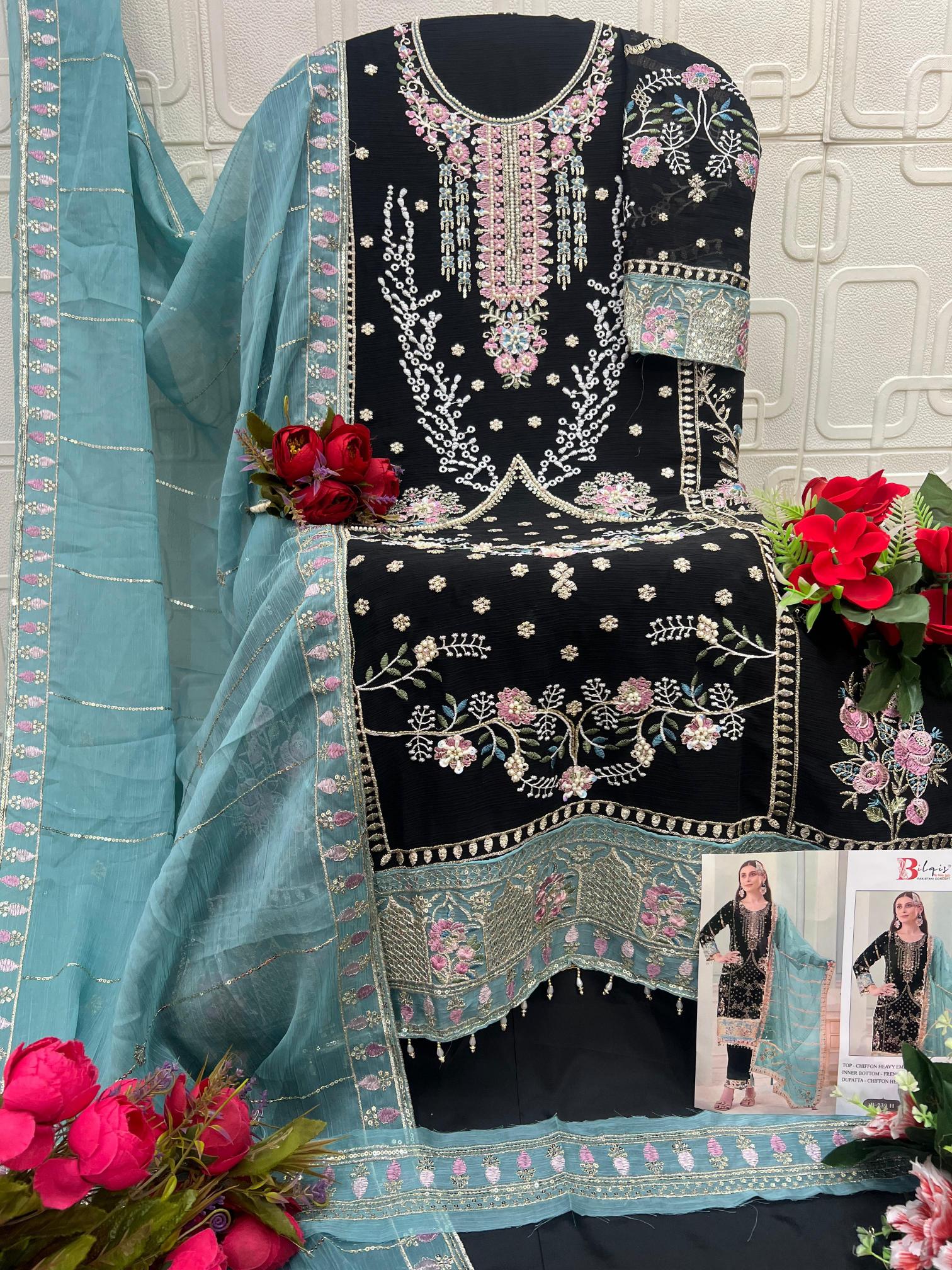 Bilqis B 239 E TO H catalog pakistani suits wholesale suppliers in delhi