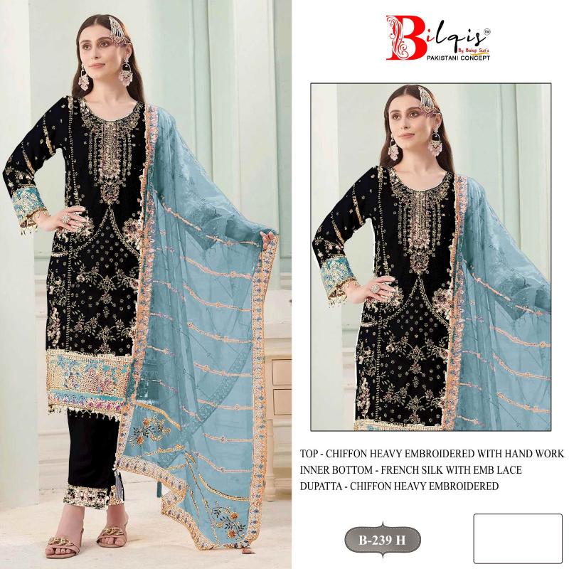 Bilqis B 239 E TO H catalog pakistani suits wholesale suppliers in delhi