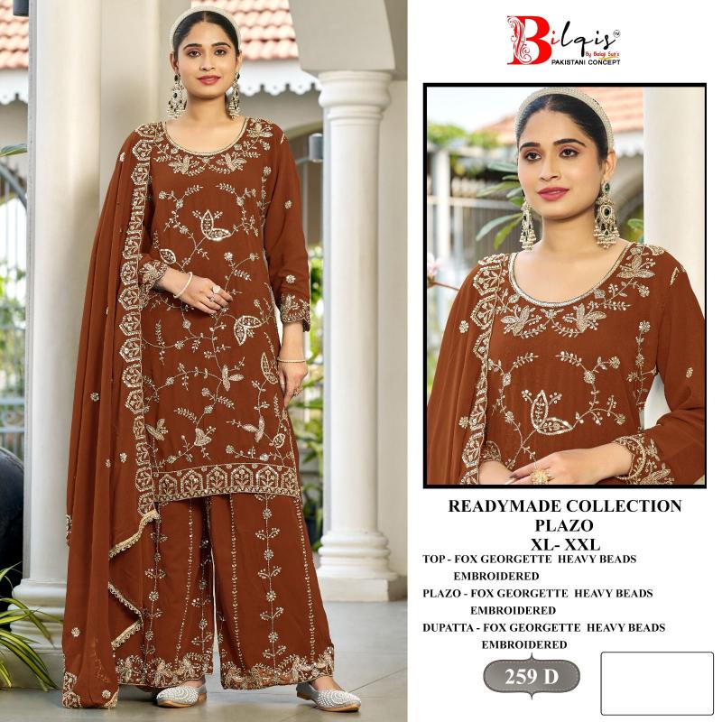 Bilqis B 259 A TO D catalog pakistani designer suits wholesale