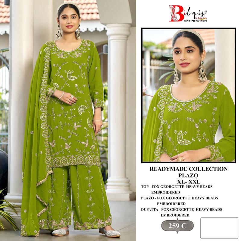 Bilqis B 259 A TO D catalog pakistani designer suits wholesale