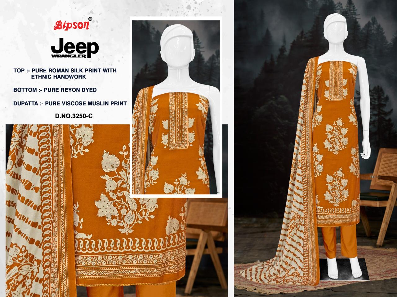 Bipson Jeep Wranglar 3250 catalog wholesale salwar kameez catalogs
