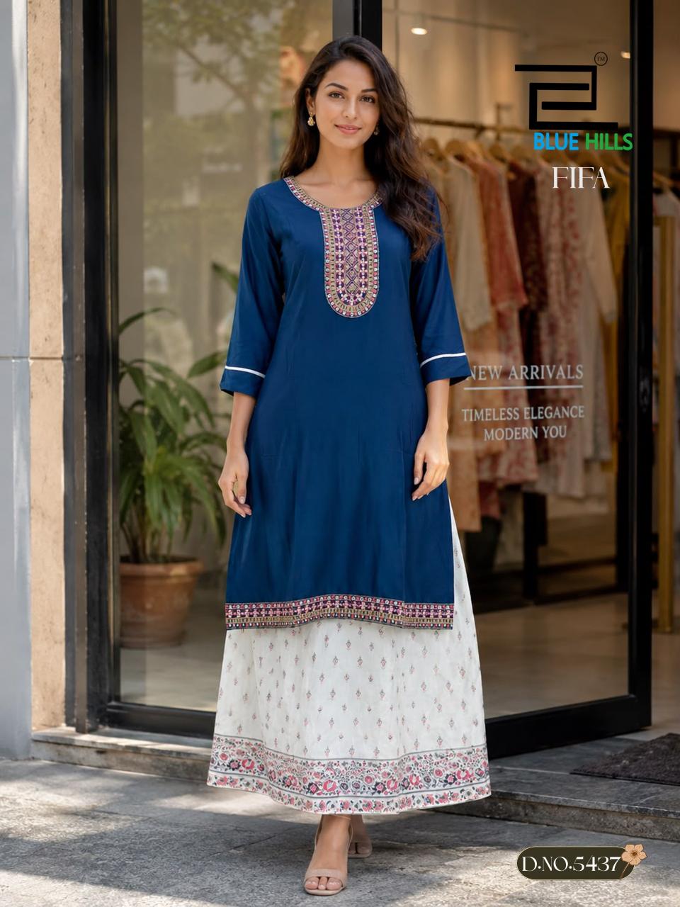Blue Hills Fifa catalog amyra kurti wholesale
