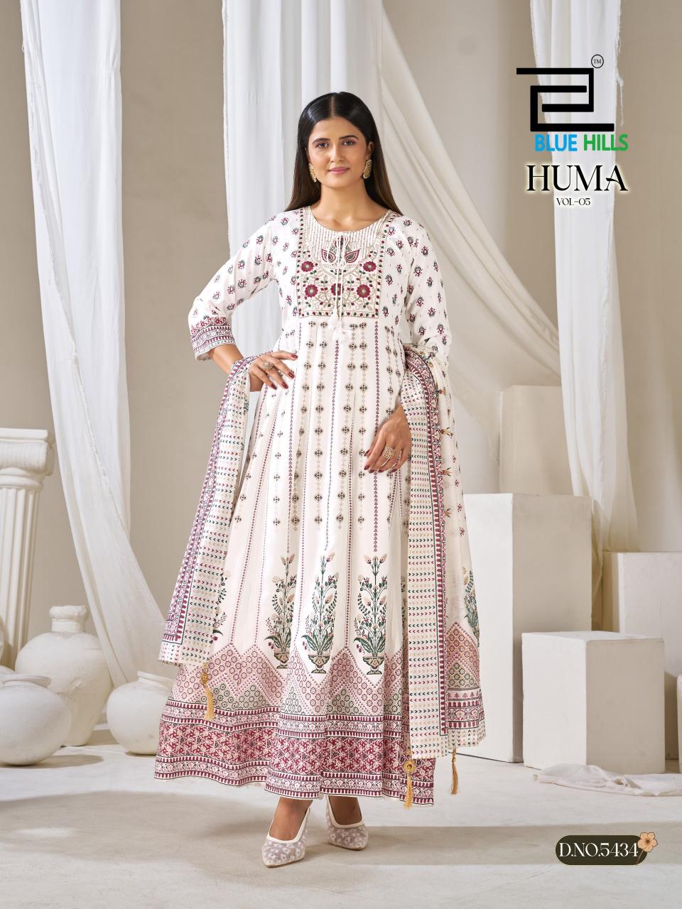 BLue Hills Huma vol 5 0.1 catalog wholesale kurti udghatan