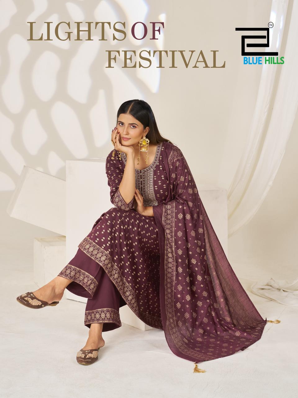 Blue Hills Light Of Festival catalog best designer kurtis wholesale