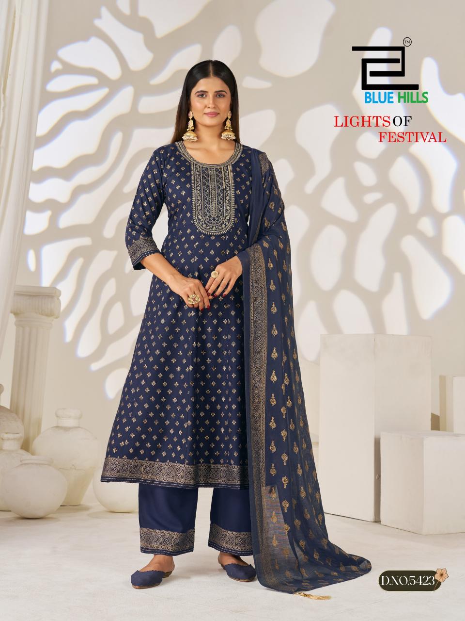 Blue Hills Light Of Festival catalog best designer kurtis wholesale