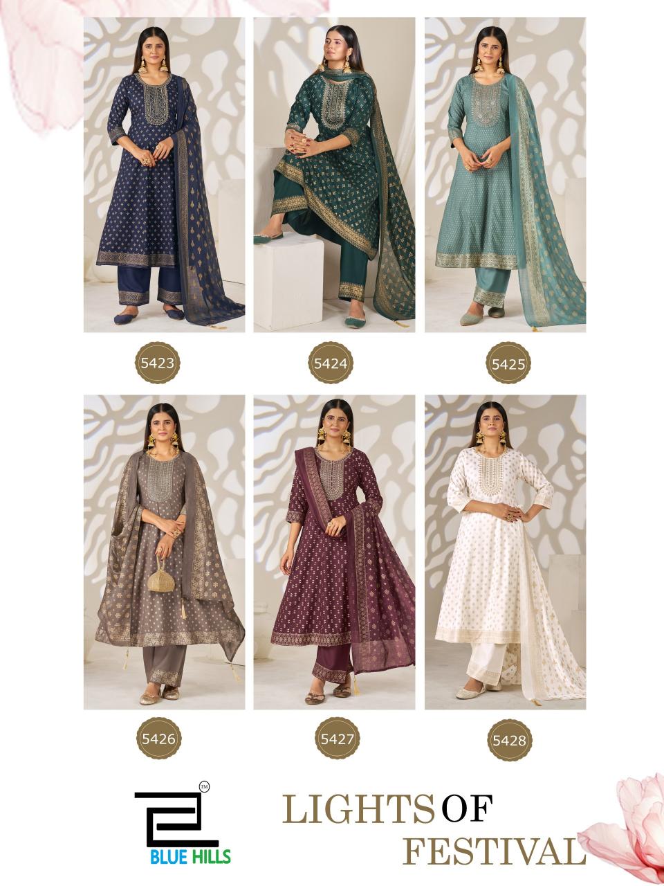 Blue Hills Light Of Festival catalog best designer kurtis wholesale