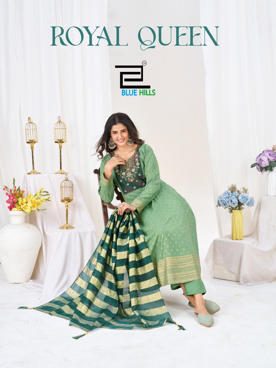Blue Hills Royal Queen vol 2 catalog kurti wholesaler in karol bagh