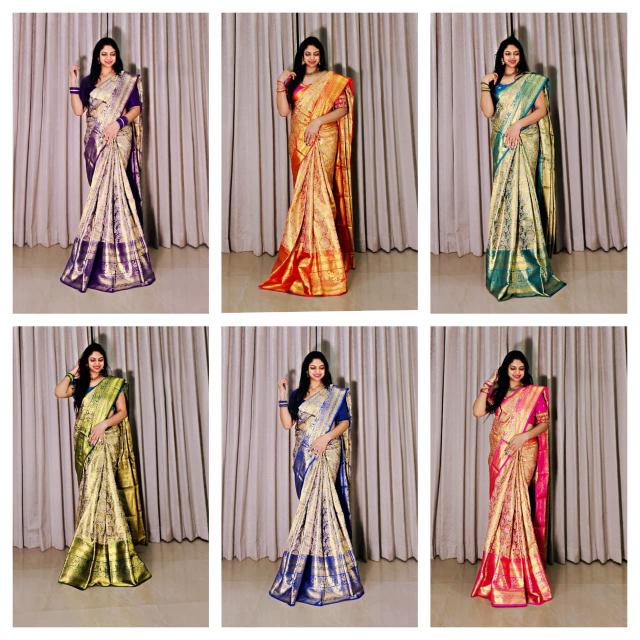 Dazira Sravanti vol 3 catalog Pure Kanjivaram Silk sarees