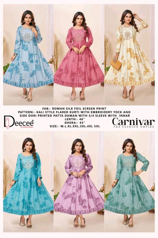 Deecee Carnivar catalog anahi kurtis wholesale