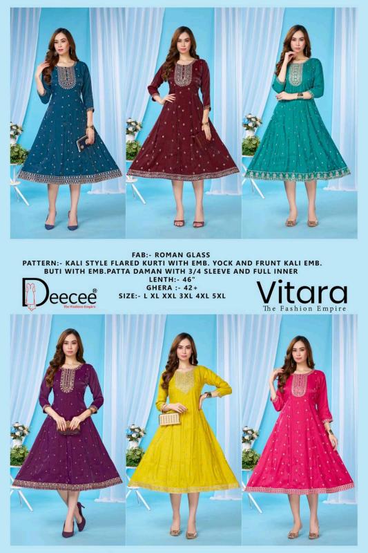 Deecee Vitara catalog wholesale kurti suppliers in kolkata