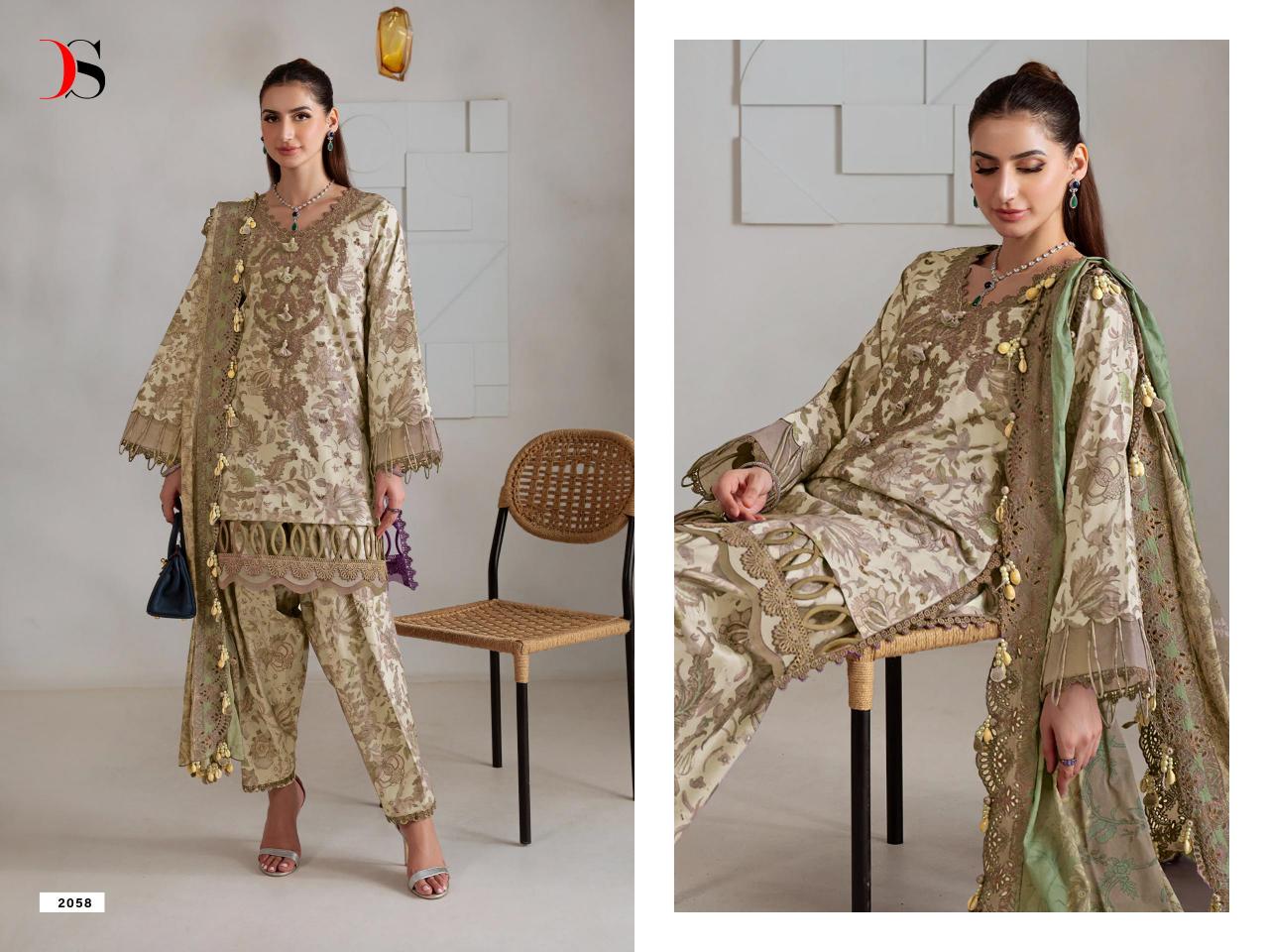 Deepsy Jade Baagh vol 2 Cotton Dupatta catalog wholesale pakistani suits