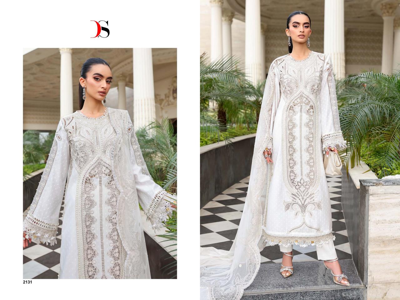 Deepsy Maria B Embroidered Vol 5 NX catalog Chiffon Dupatta pakistani suit wholesale market