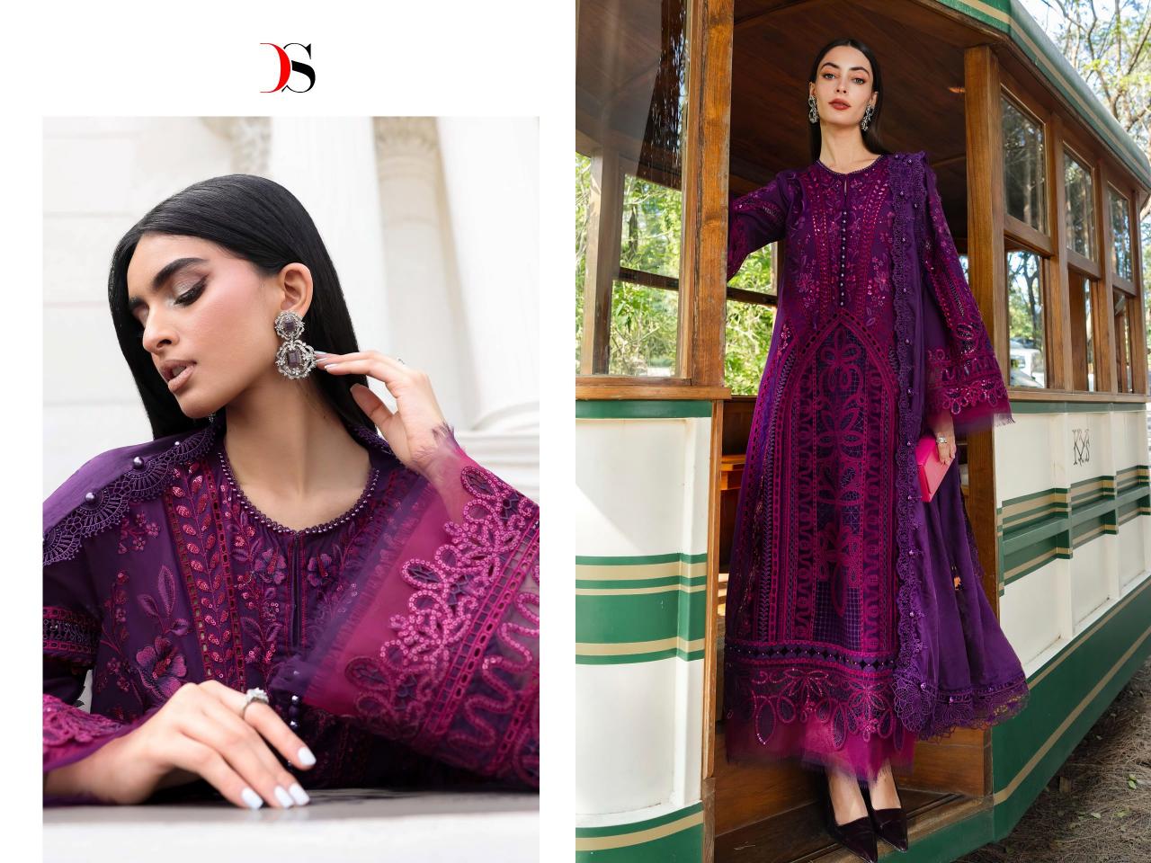 Deepsy Maria B Embroidered Vol 5 NX catalog Chiffon Dupatta pakistani suit wholesale market