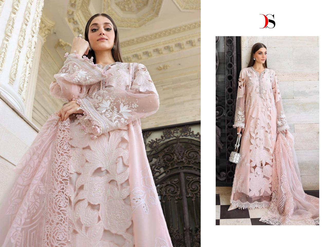 Deepsy Maria B Embroidered Vol 5 NX catalog Chiffon Dupatta pakistani suit wholesale market