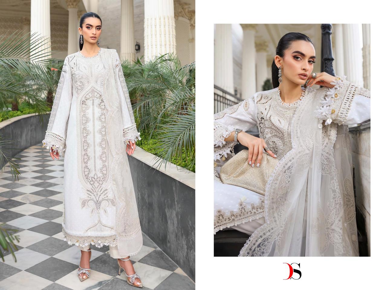 Deepsy Maria B Embroidered Vol 5 NX catalog Cotton Dupatta pakistani suit in mumbai wholesaler