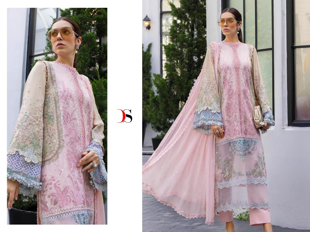 Deepsy Maria B Embroidered Vol 5 NX catalog Cotton Dupatta pakistani suit in mumbai wholesaler
