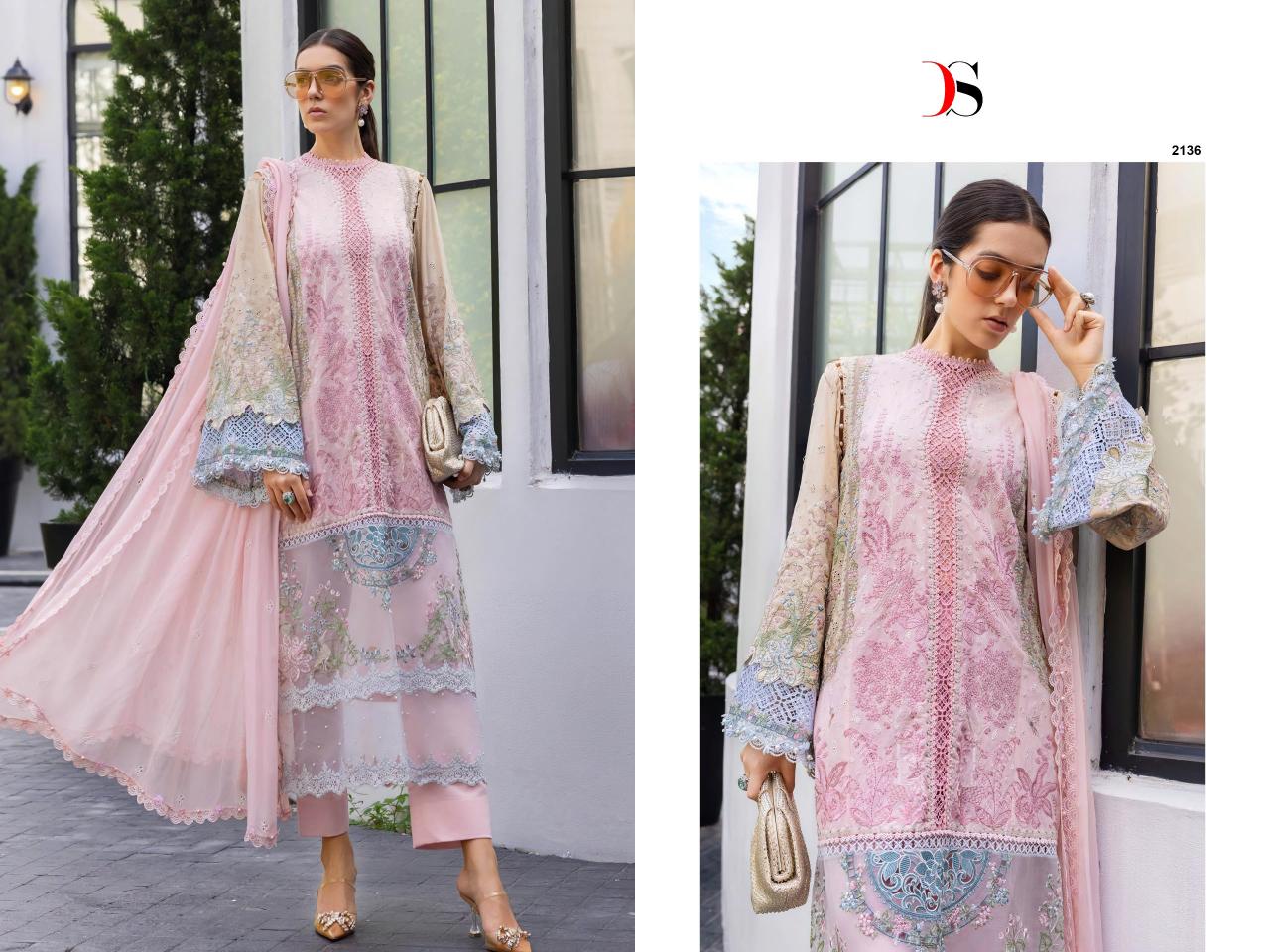 Deepsy Maria B Embroidered Vol 5 NX catalog Cotton Dupatta pakistani suit in mumbai wholesaler