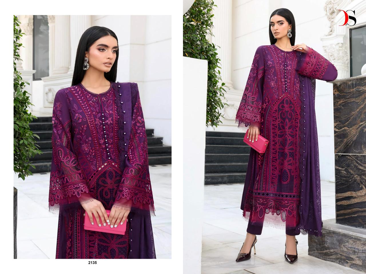 Deepsy Maria B Embroidered Vol 5 NX catalog Cotton Dupatta pakistani suit in mumbai wholesaler