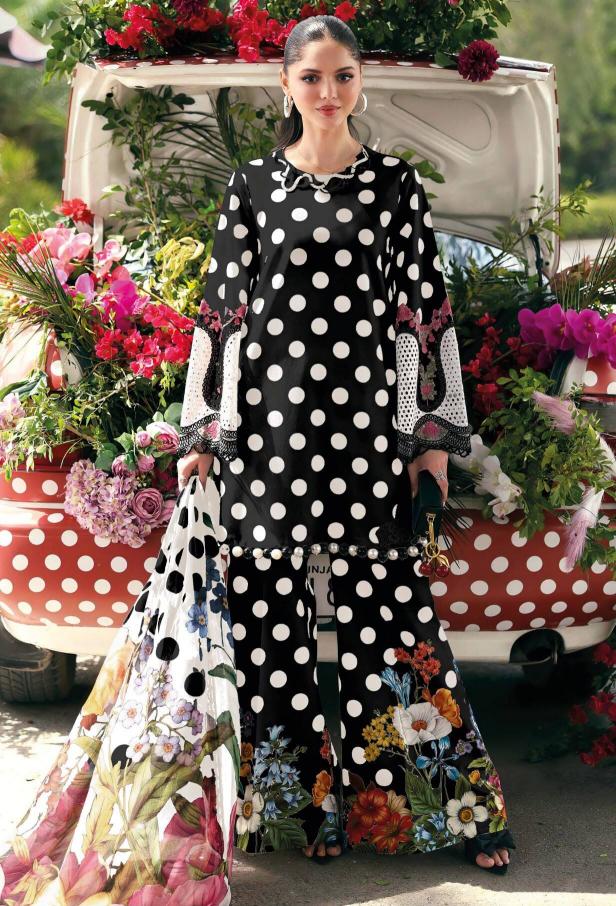 Deepsy Maria B MPrint 25 Vol 7 D 2086 catalog Chiffon Dupatta pakistani suit wholesale market