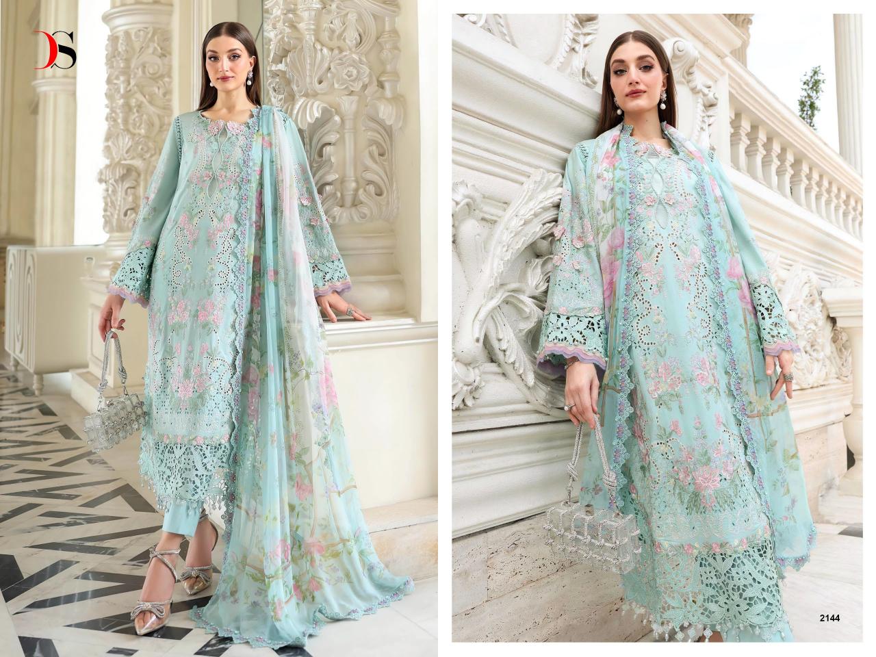 Deepsy Maria B Premium Embroidered vol 6 catalog chiffon duppatta pakistani suits wholesale in dubai