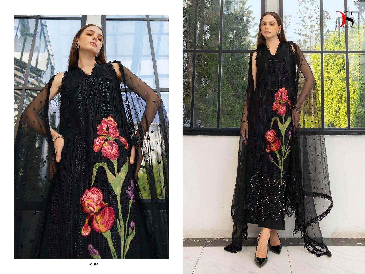 Deepsy Maria B Premium Embroidered vol 6 catalog chiffon duppatta pakistani suits wholesale in dubai