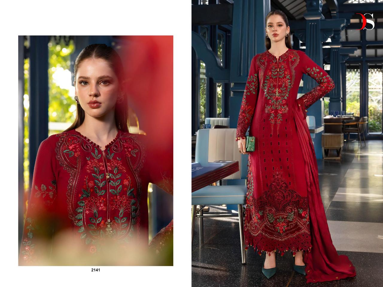 Deepsy Maria B Premium Embroidered vol 6 catalog chiffon duppatta pakistani suits wholesale in dubai