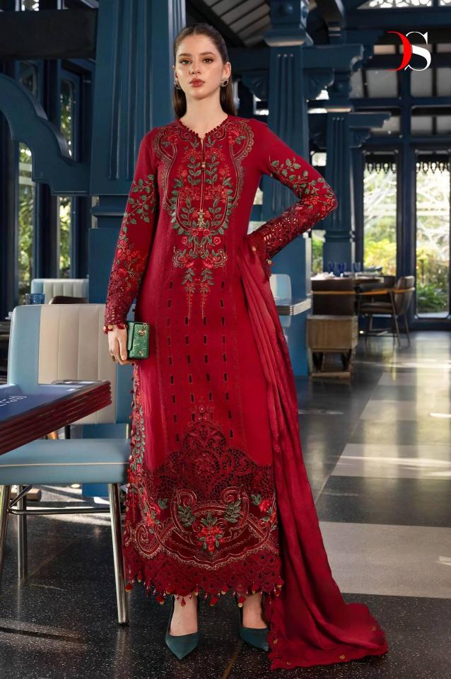 Deepsy Maria B Premium Embroidered vol 6 catalog cotton duppatta pakistani ladies suits wholesale in delhi